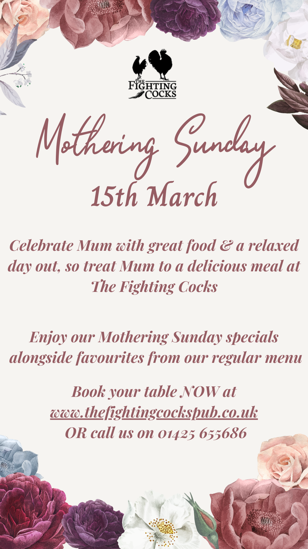 Mothering Sunday at The Fighting Cocks